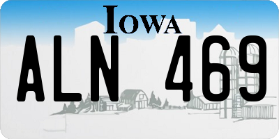 IA license plate ALN469