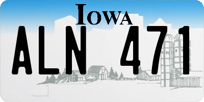 IA license plate ALN471