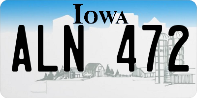 IA license plate ALN472