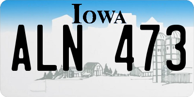 IA license plate ALN473