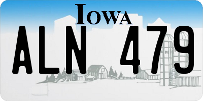 IA license plate ALN479