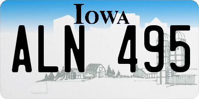 IA license plate ALN495