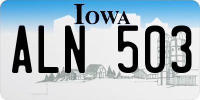 IA license plate ALN503