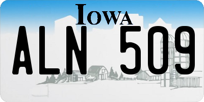 IA license plate ALN509