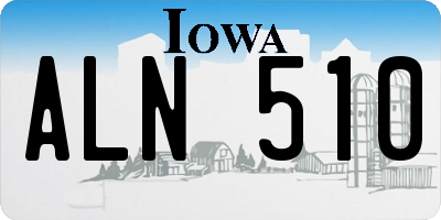 IA license plate ALN510
