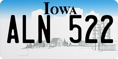 IA license plate ALN522