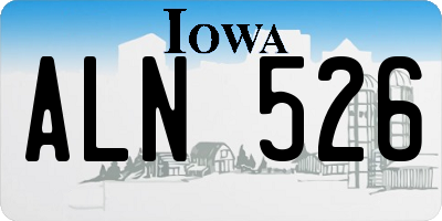 IA license plate ALN526
