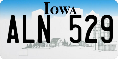 IA license plate ALN529