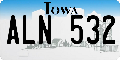 IA license plate ALN532