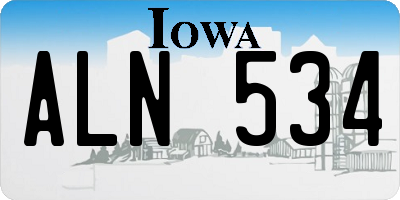 IA license plate ALN534