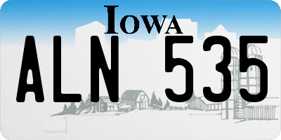 IA license plate ALN535