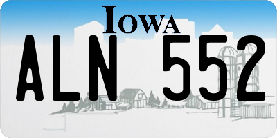 IA license plate ALN552