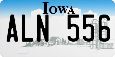 IA license plate ALN556