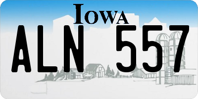 IA license plate ALN557