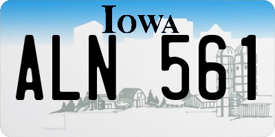 IA license plate ALN561