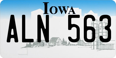 IA license plate ALN563