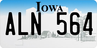 IA license plate ALN564