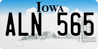 IA license plate ALN565