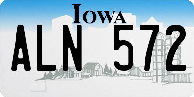 IA license plate ALN572