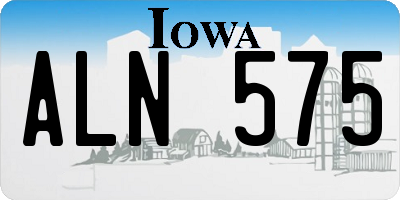 IA license plate ALN575