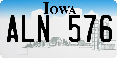 IA license plate ALN576