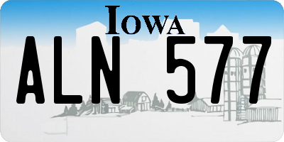 IA license plate ALN577
