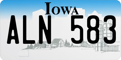 IA license plate ALN583