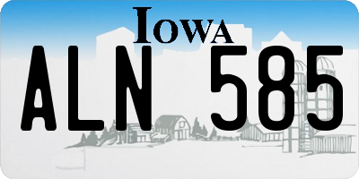 IA license plate ALN585