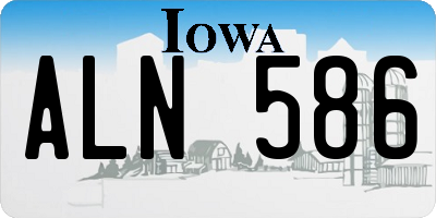 IA license plate ALN586