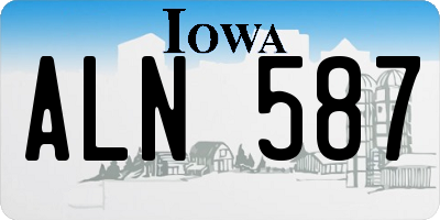 IA license plate ALN587