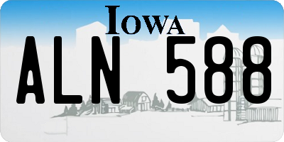 IA license plate ALN588