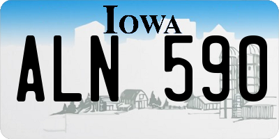 IA license plate ALN590