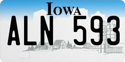 IA license plate ALN593