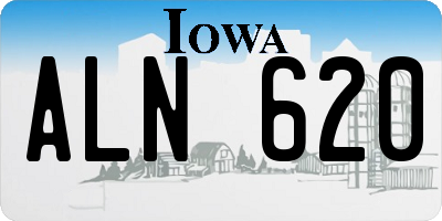 IA license plate ALN620