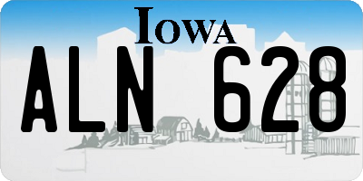 IA license plate ALN628