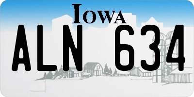 IA license plate ALN634