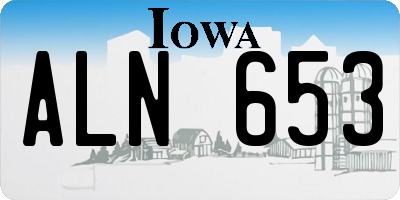 IA license plate ALN653