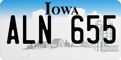 IA license plate ALN655