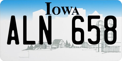 IA license plate ALN658