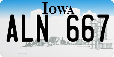 IA license plate ALN667