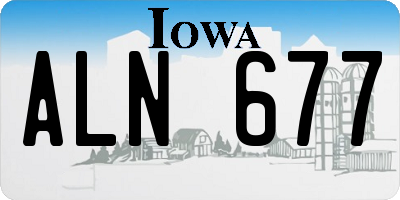 IA license plate ALN677