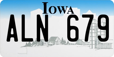 IA license plate ALN679