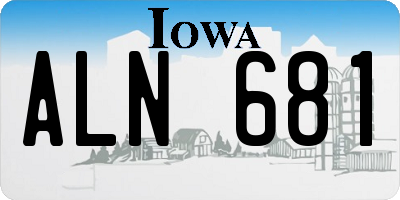 IA license plate ALN681