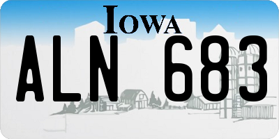 IA license plate ALN683