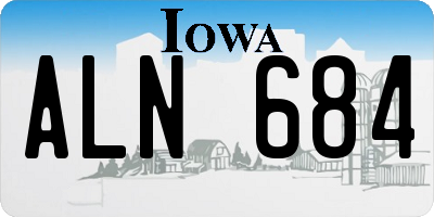 IA license plate ALN684
