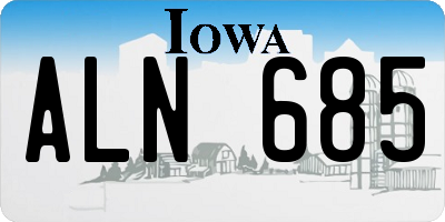 IA license plate ALN685