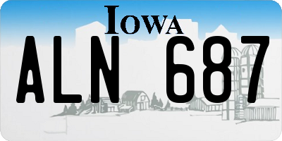 IA license plate ALN687