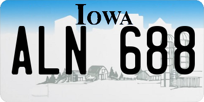 IA license plate ALN688