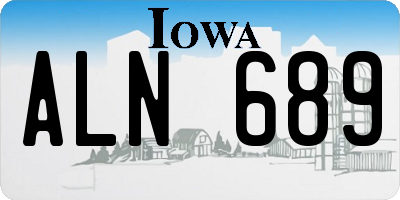 IA license plate ALN689