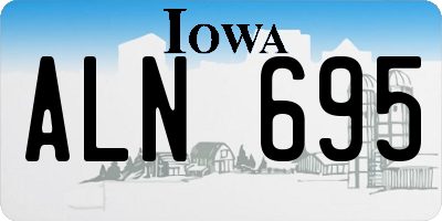 IA license plate ALN695